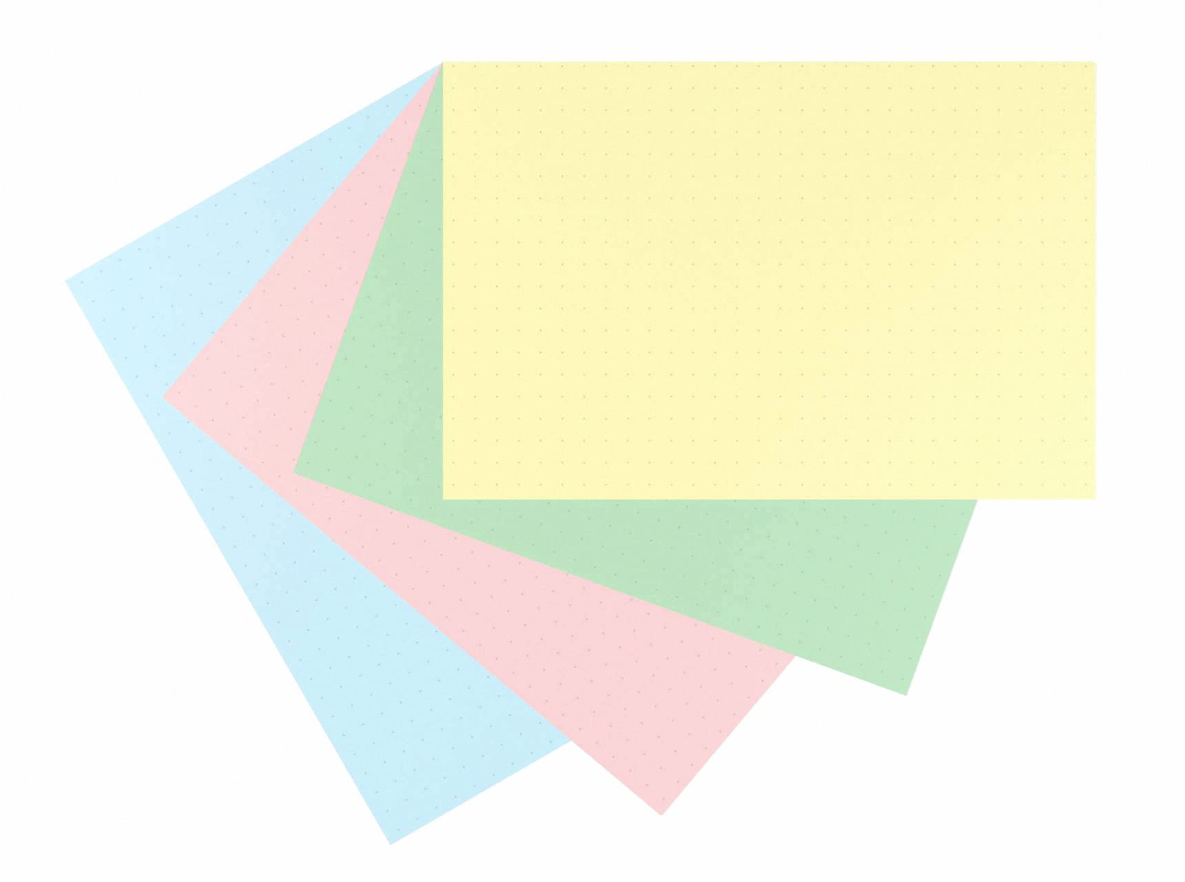 Luxpad Revision A6 Flash Cards - 5mm Dot Grid, 100 Cards in Assorted Colours 3