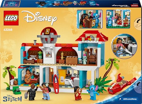 LEGO Disney Lilo and Stitch Beach House Building Toy - 6 Rooms, Observatory, 5 Minifigures, 834 Pieces 12