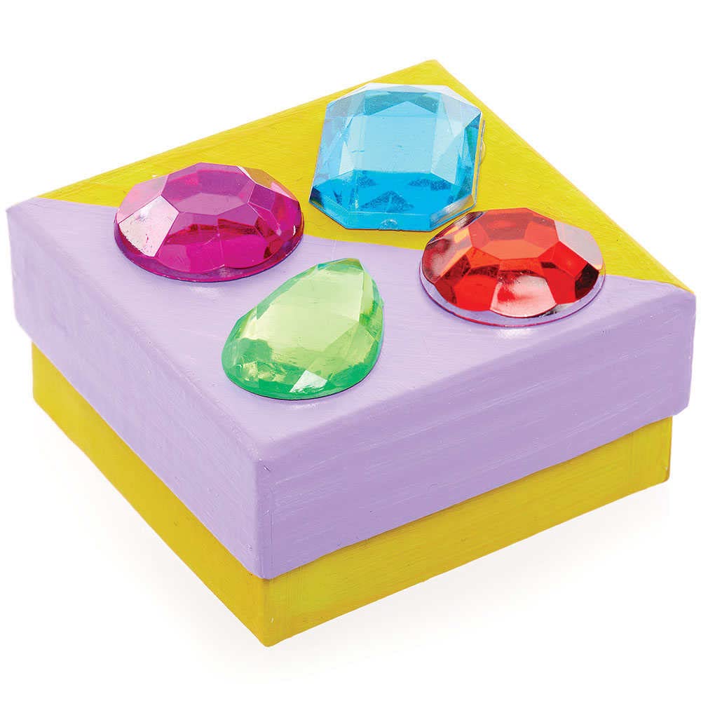 Baker Ross FC759 Large Rainbow Self-Adhesive Gems - Pack of 120, 6 Shapes & 7 Colors, 15mm-25mm, Peel and Stick Craft Embellishments 3