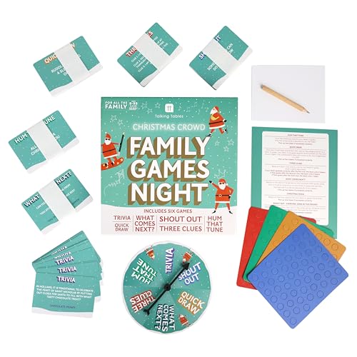 Talking Tables Christmas Family Games Night - Six Festive Card Games for Kids and Adults 4
