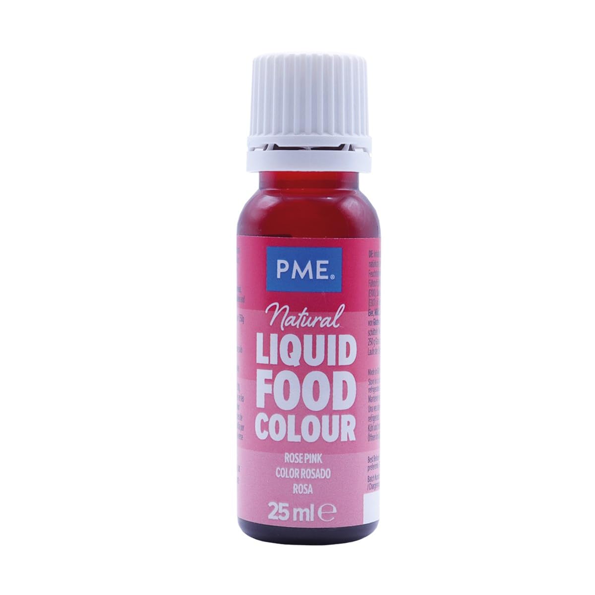 PME 100% Natural Liquid Food Colouring - Rose (25ml)