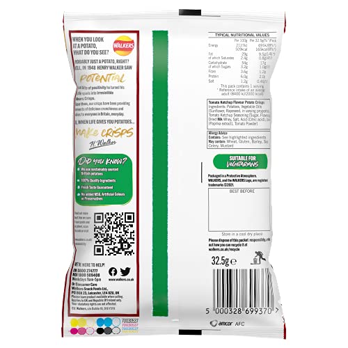 Walkers - Tomato Ketchup Crisps Multipack 32 x 32.5g 6