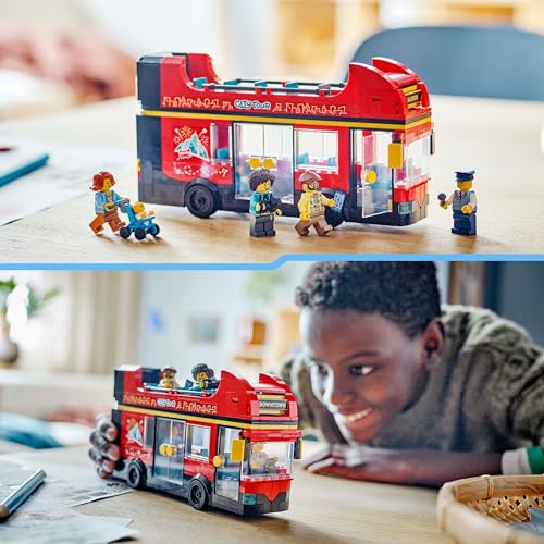 LEGO City Red Double-Decker Sightseeing Bus - Building Set for Ages 7+ 13