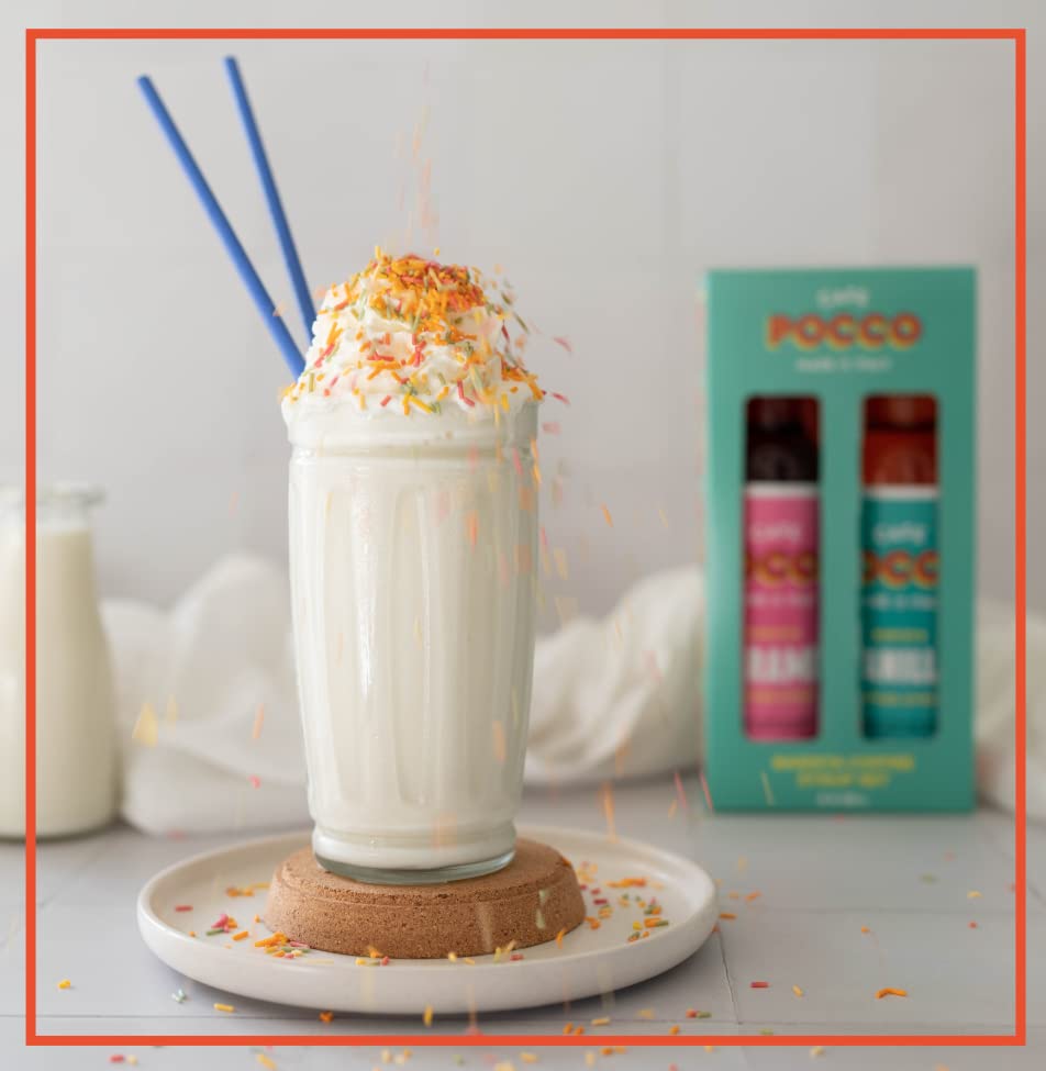 Cafe Pocco - Caramel & Vanilla Coffee Syrup Set (2 x 250ml Glass Bottles) 3