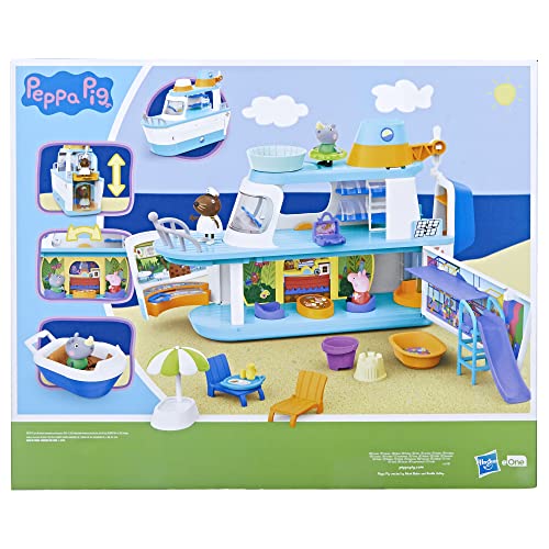 Peppa Pig Cruise Ship Playset - 17-Piece Multilevel Toy with Figures & Accessories for Ages 3+ 6