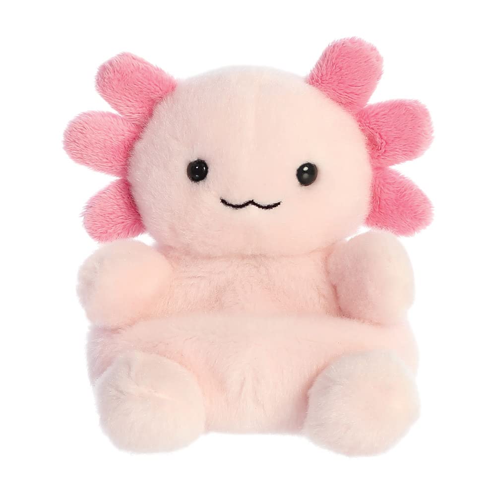 AURORA Palm Pals Ax Axolotl Soft Toy - Pink, 5 Inches | Eco-Friendly, Collectible Beanie
