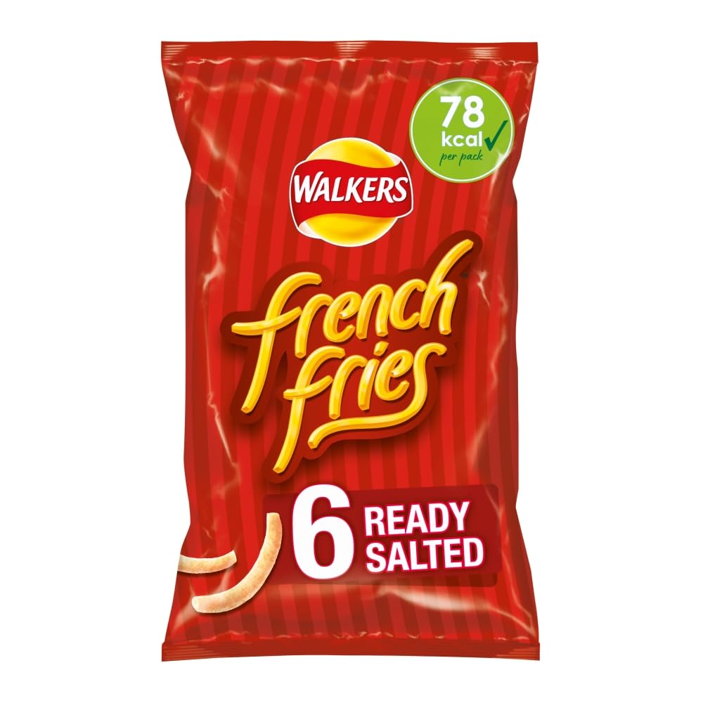 Walkers French Fries Ready Salted Snacks Crisps Multipack 6x18g