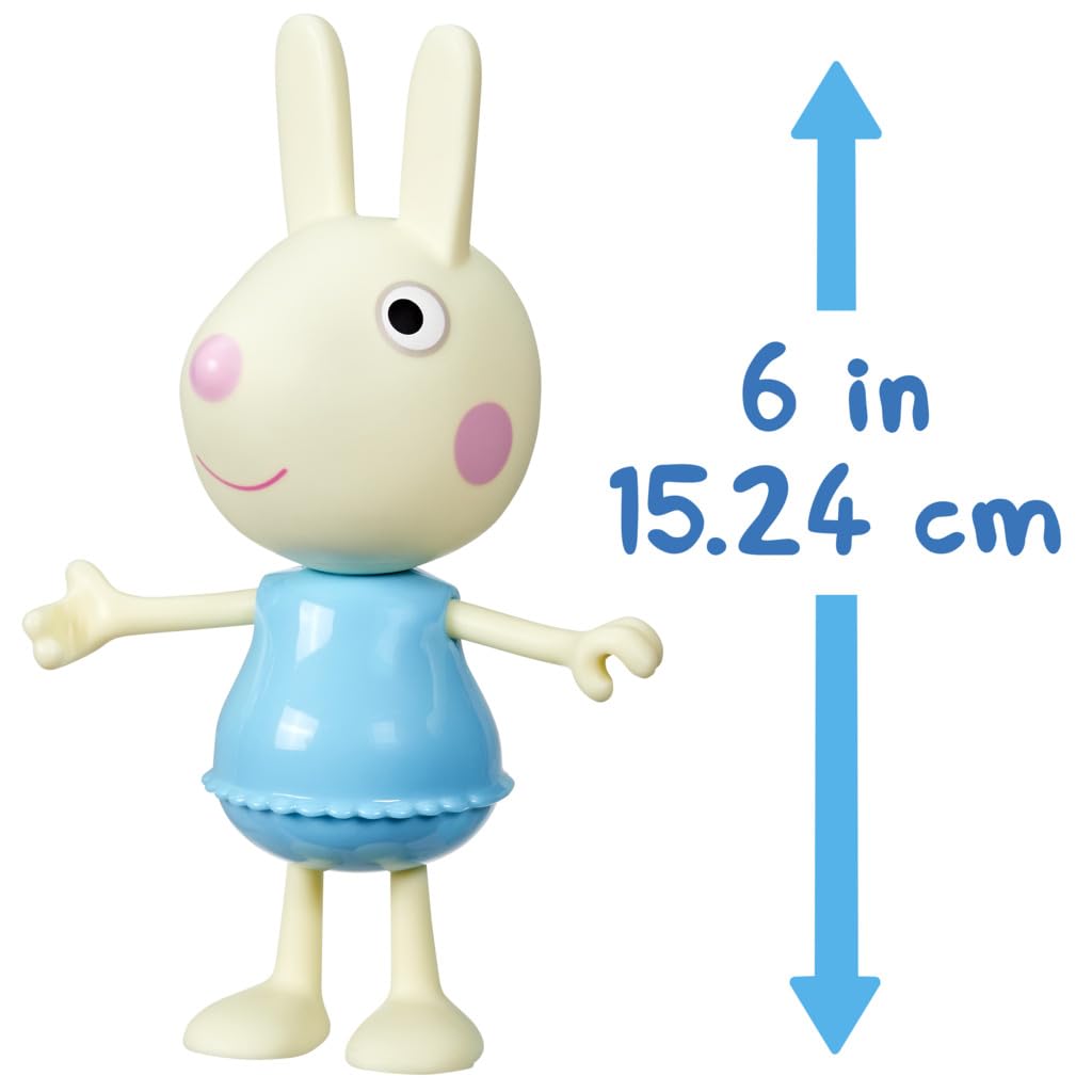 Peppa Pig Rebecca Rabbit Dress-Up Figure - 15 cm Doll with 6 Fashion Accessories for Kids 3+ 5