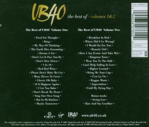 UB40 - The Best Of UB40, Volumes 1 & 2 [Audio CD]