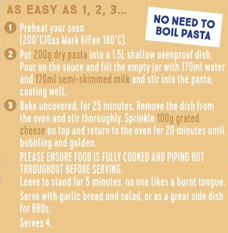 Homepride Carbonara Pasta Bake Sauce, ohne Zuckerzusatz, 485 g Glas 6