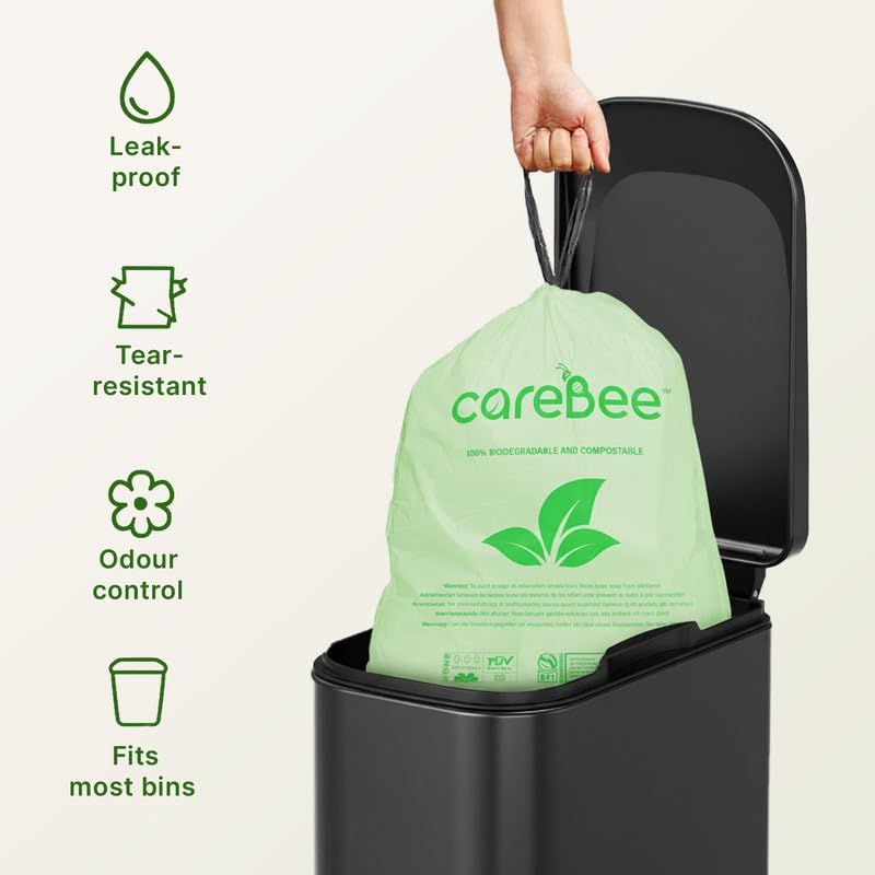 CareBee Heavy Duty Drawstring Bin Bags | 15-20L Capacity | Pack of 20 5