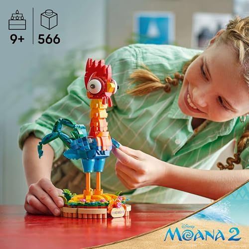 LEGO ǀ Disney Vaiana 2 Heihei Baubares Tierspielzeug – Bewegliche Hühnerfigur mit Ständer für Kinder ab 9 Jahren 3