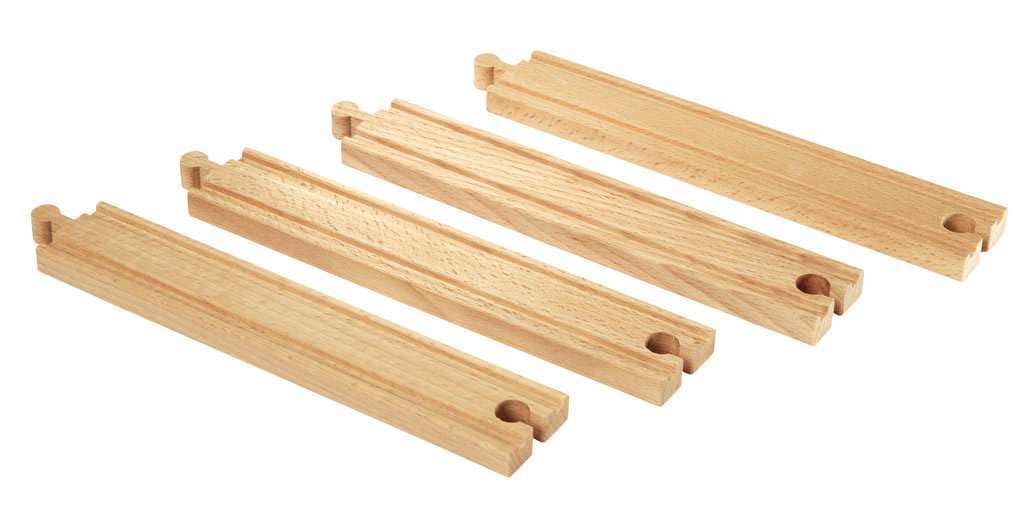 BRIO Long Straights Wooden Train Track - 4 Pieces for Kids 3 Years Up 3