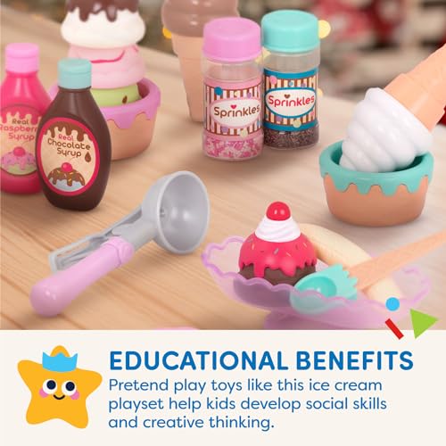 Play Circle Ice Cream Parlour Playset - 21-Piece Pretend Play Toy for Ages 3+ 8