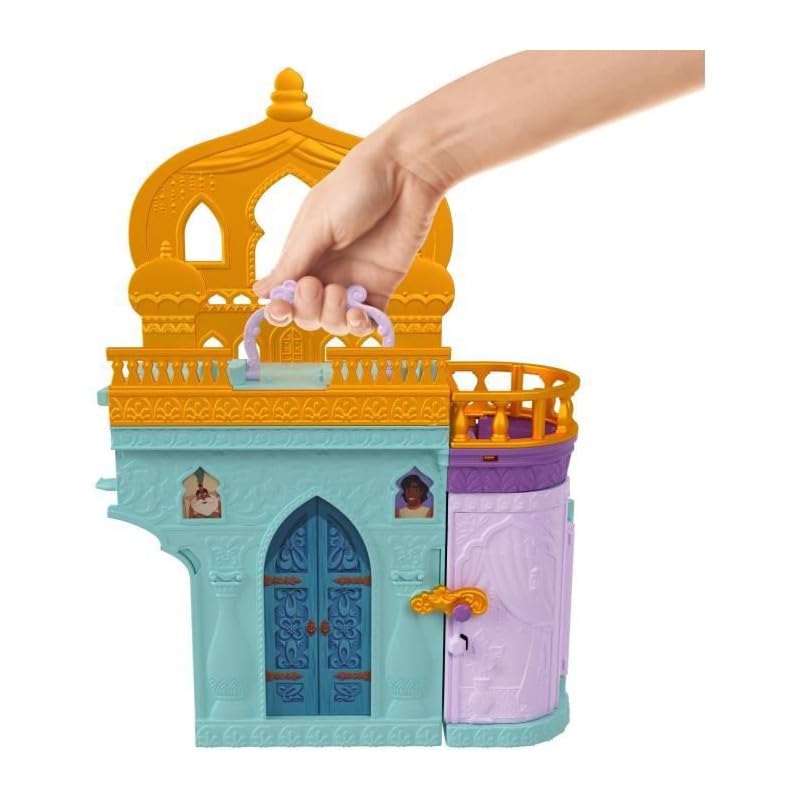 Disney Princess Jasmine's Palace Playset - Stacking Doll House with Figures & Furniture 7