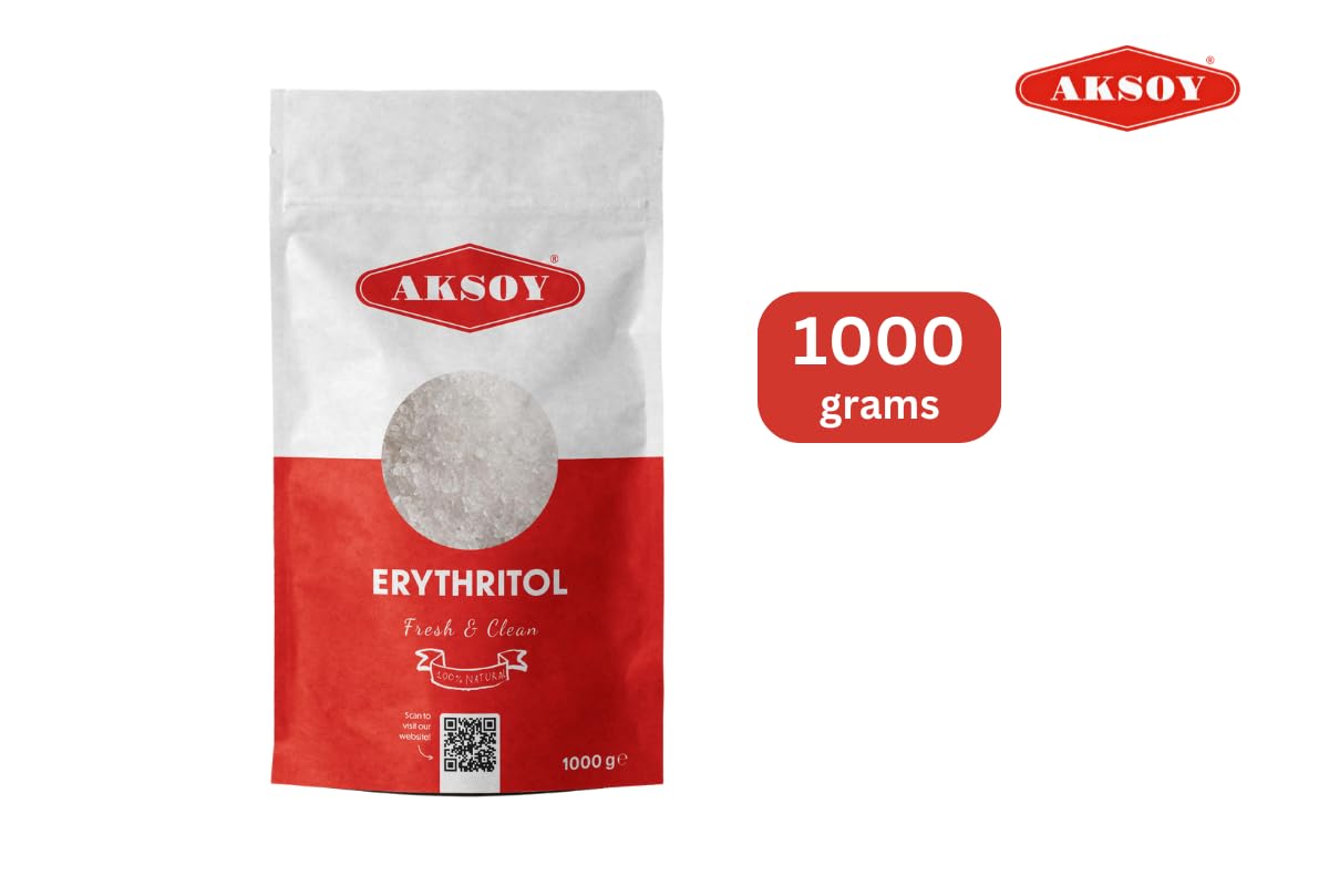 AKSOY Pure Erythritol - 1KG Zero Calorie Sweetener | 100% Natural | Diabetes-Friendly 4