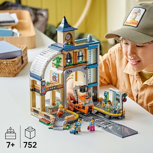 LEGO City Central Train Station Set with Maintenance Vehicle - Building Toy for Kids 7+ 10