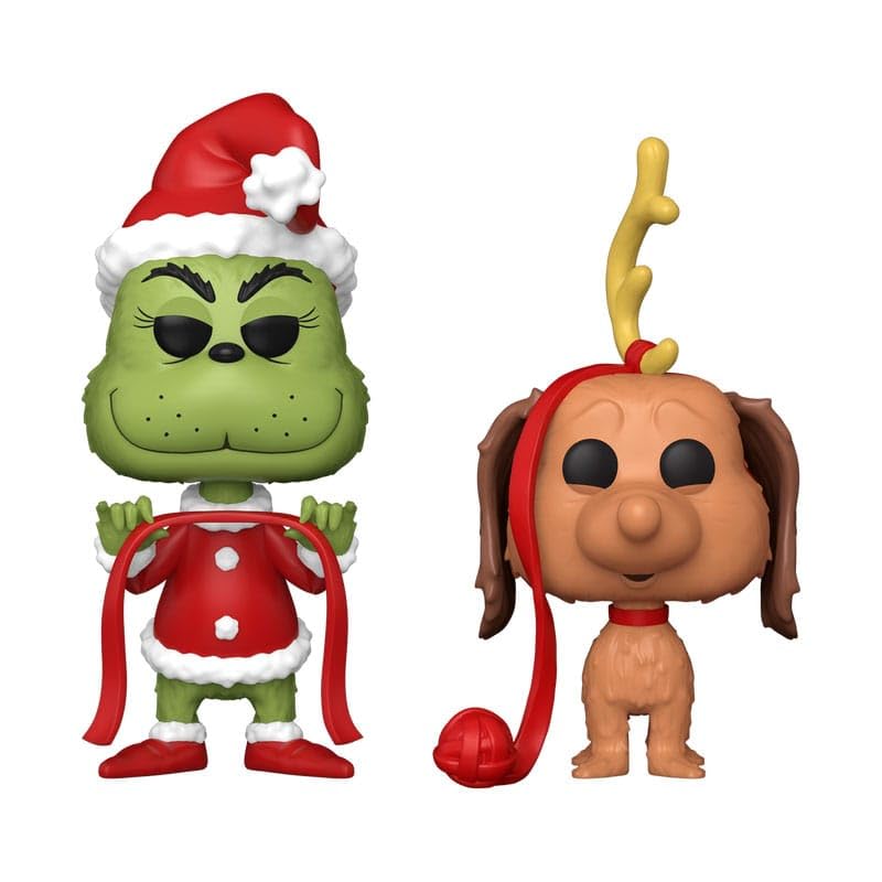Funko Pop! Bücher Wie der Grinch Weihnachten gestohlen hat – Der Grinch mit Max Vinylfigur 2er-Pack (72505)