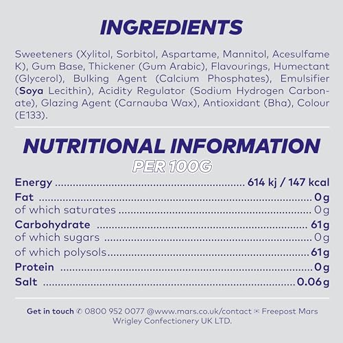 Extra - Weißer Kaugummi zuckerfrei mit Xylitol, klassischer Minzgeschmack, 6 Flaschen (276 Stück) 10