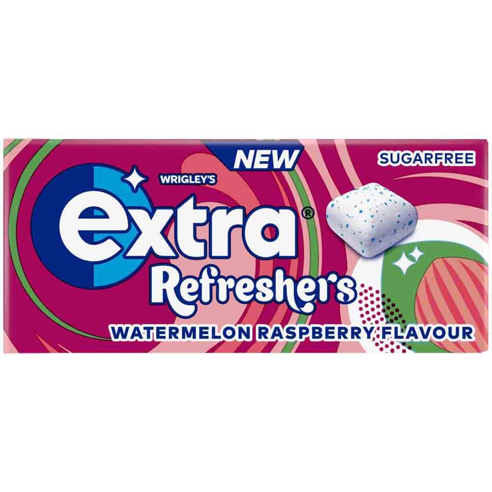 Extra - Refreshers Watermelon Raspberry Flavour Sugarfree Chewing Gum (16 Packs, 7 Pieces Each) 8