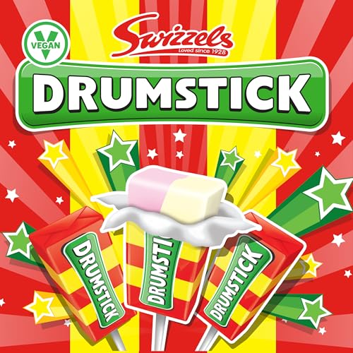 Swizzels Mega Original Drumstick Raspberry and Milk Flavoured Lollies, Multipack Bulk Box (36 Lollies) 7
