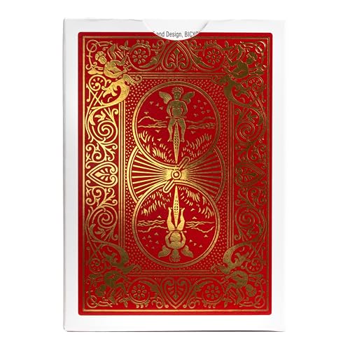 Bicycle 140th Year Anniversary Playing Cards Red and Gold Foil 7