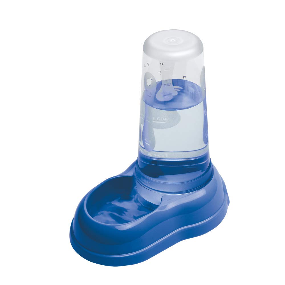 Ferplast Azimut 600 Automatic Pet Feeder/Water Dispenser - 0.6L Capacity | Blue Plastic