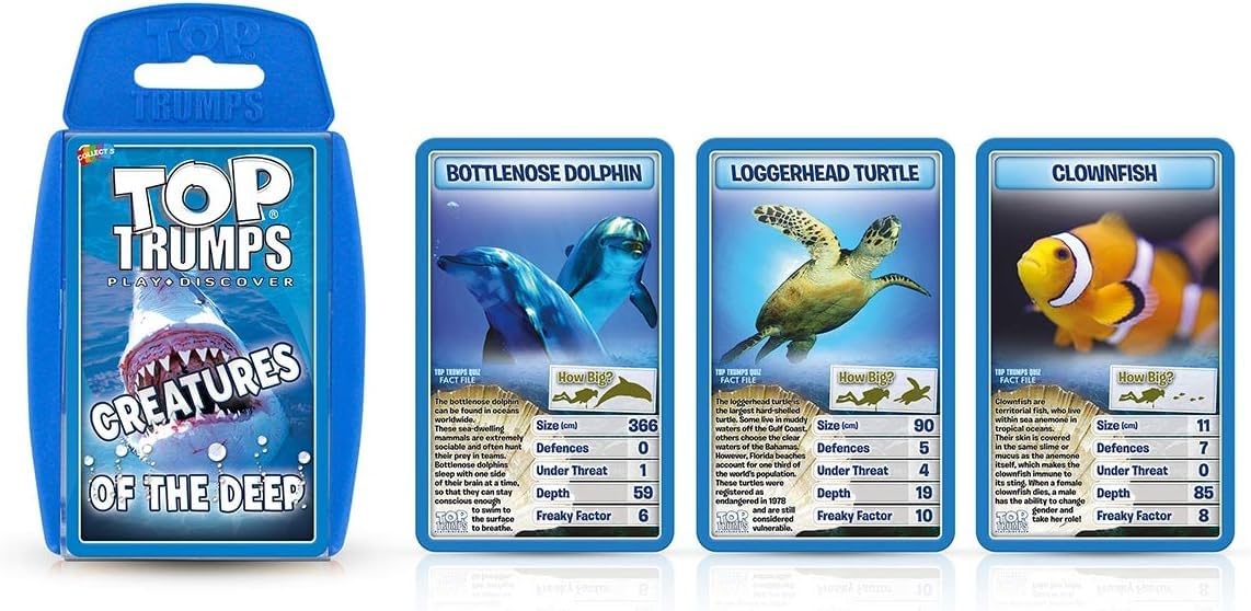 Top Trumps Criaturas del juego de cartas profundo 3