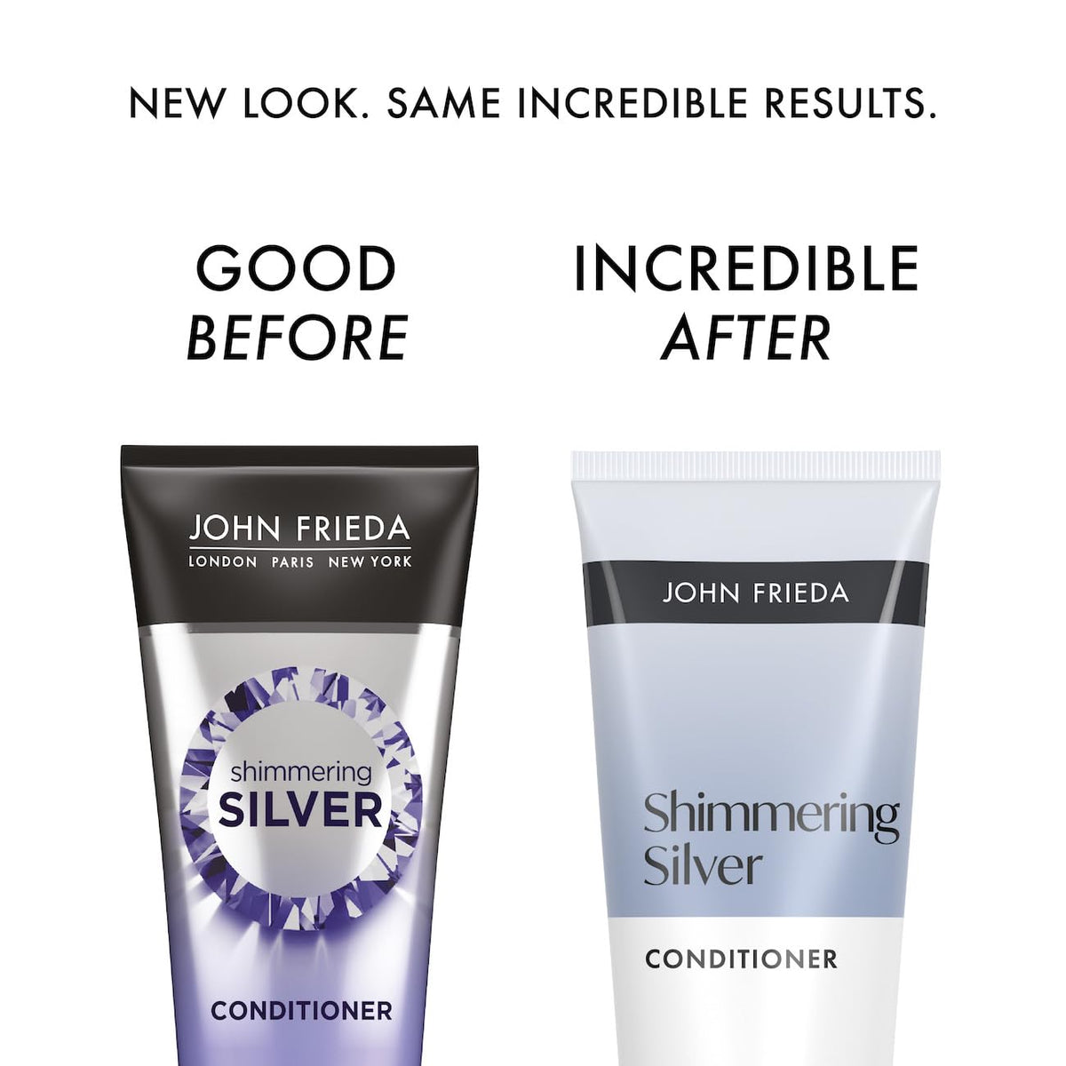 John Frieda Shimmering Silver Conditioner - Neutralizes Brassiness, Moisturizes Grey Hair, 250ml