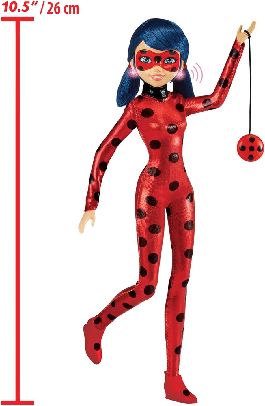 BANDAI Miraculous Ladybug Talk & Sparkle Deluxe Fashion Doll with Light-Up Earrings and Sound Functions (P50250) 4