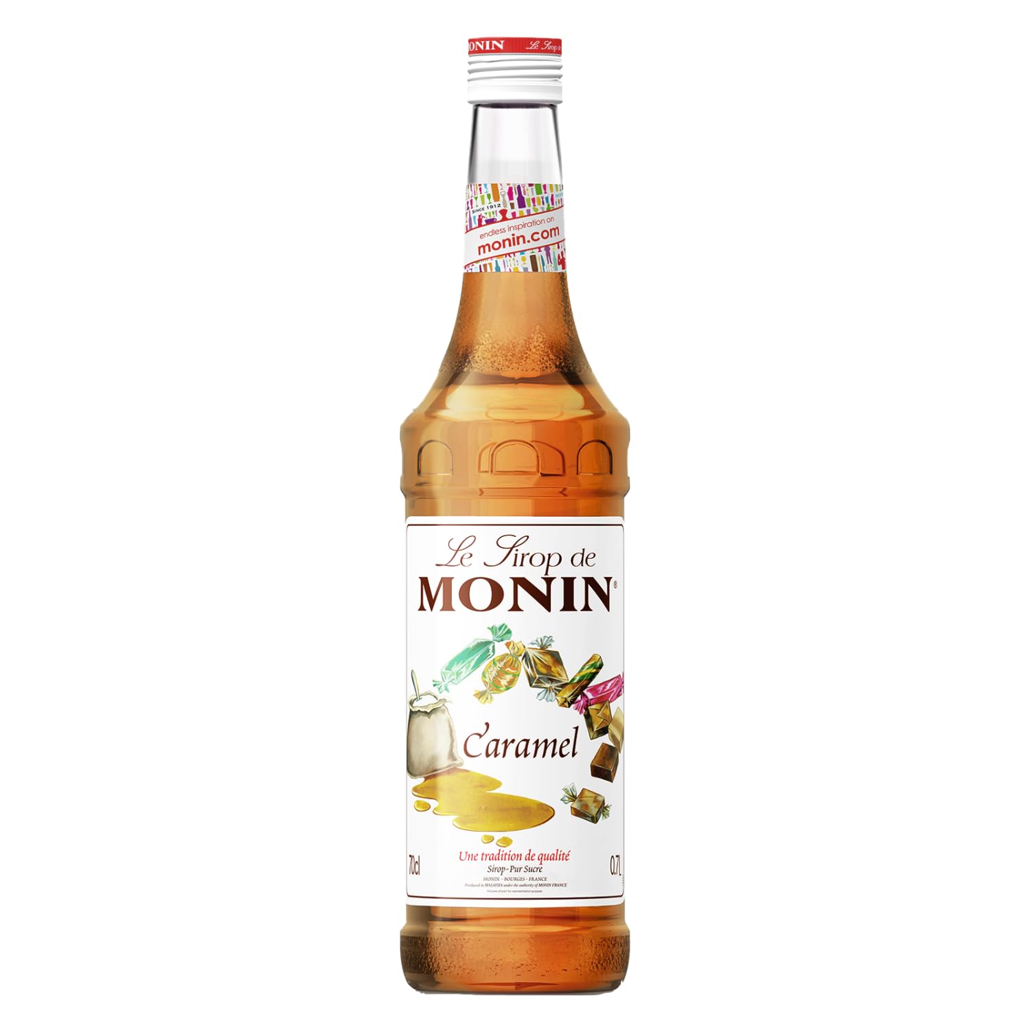 Monin Premium Caramel Syrup - 700ml Bottle | Vegan, Natural Flavours 1