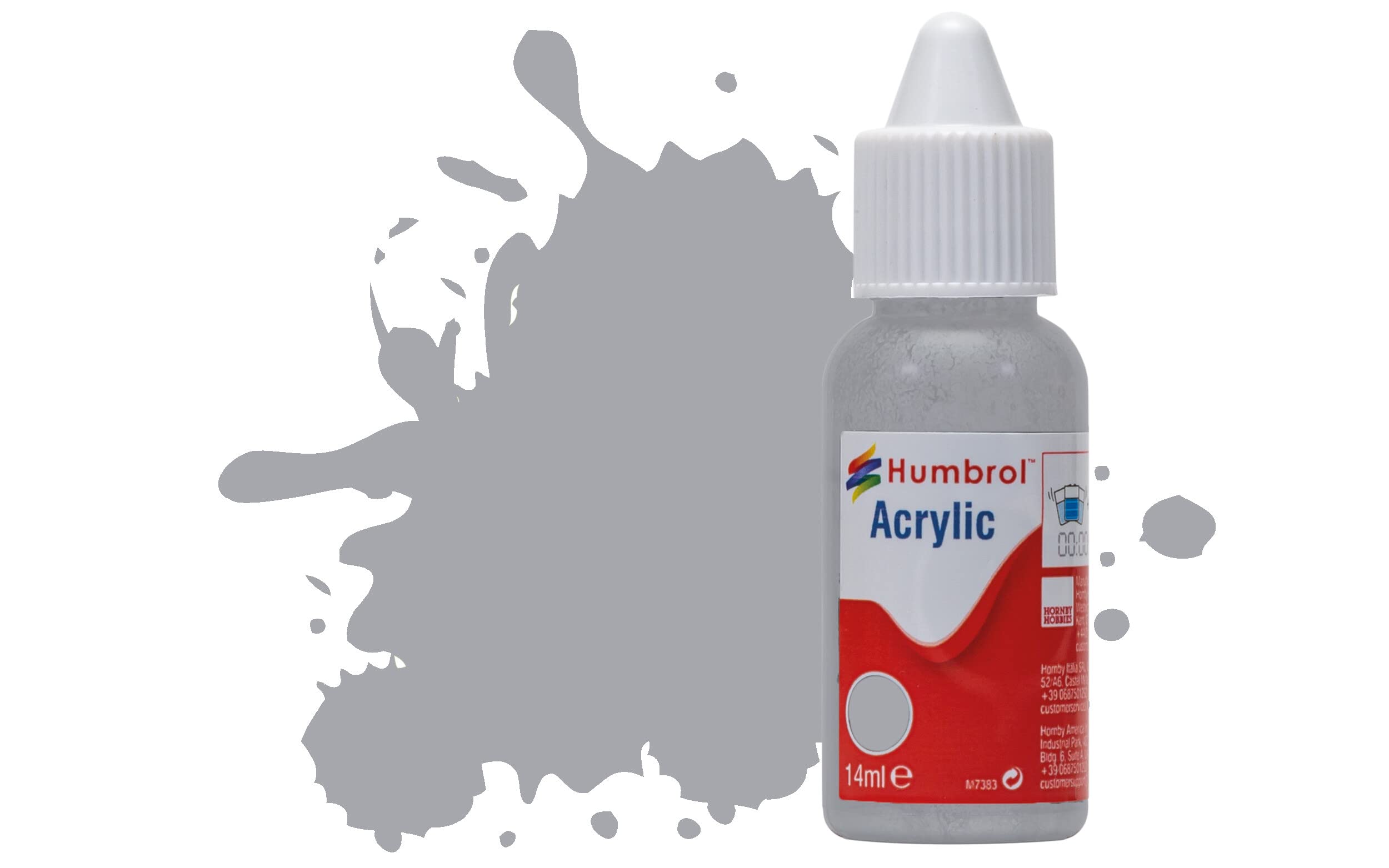 Humbrol No.165 Medium Sea Grey Acrylic Paint - 14ml Matt Finish
