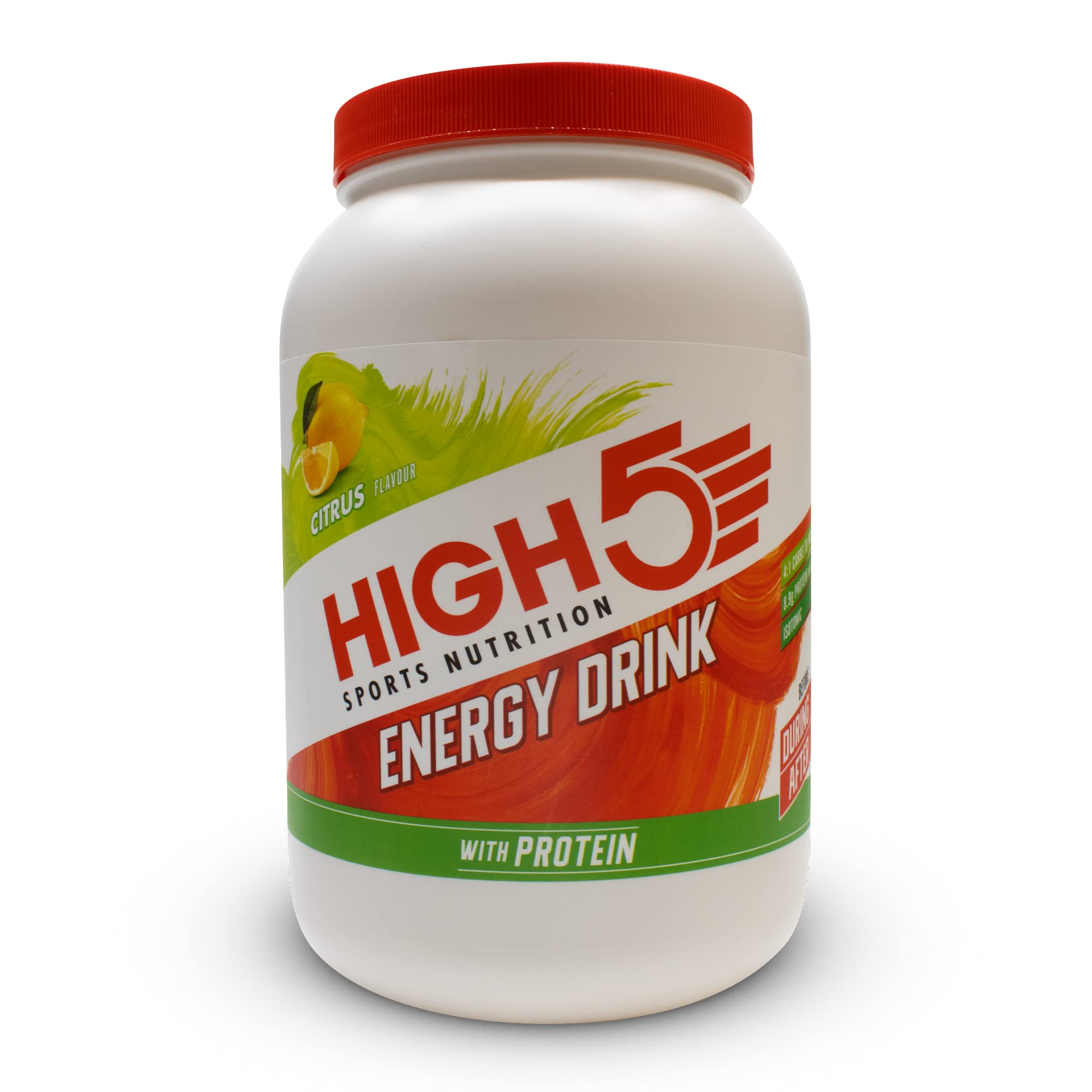 HIGH5 Energy Drink With Protein Blend of Carbohydrates, Protein & Electrolytes (Citrus, 1.6kg)