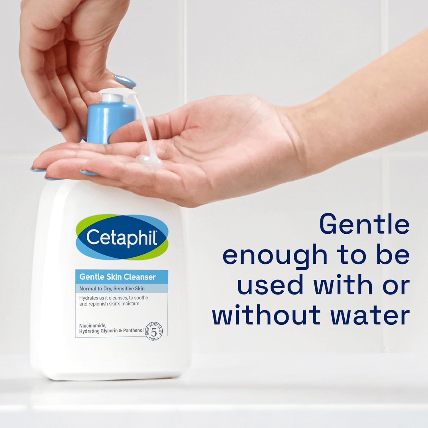 Cetaphil Gentle Skin Cleanser (473ml) - Face & Body Wash for Normal to Dry Sensitive Skin