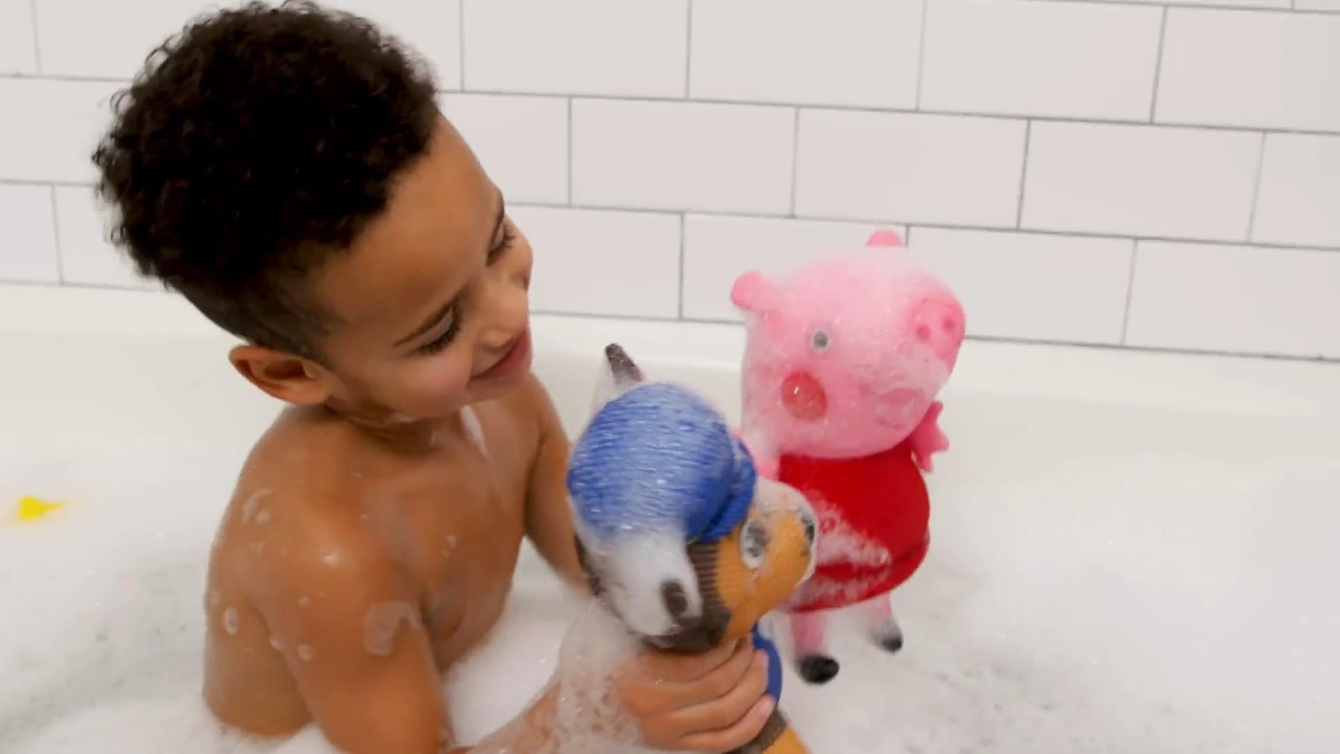 Wahu Aqua Pals: Paw Patrol - Rubble | Waterproof Plush Toy for Bath, Pool & Beach | 2+ Years