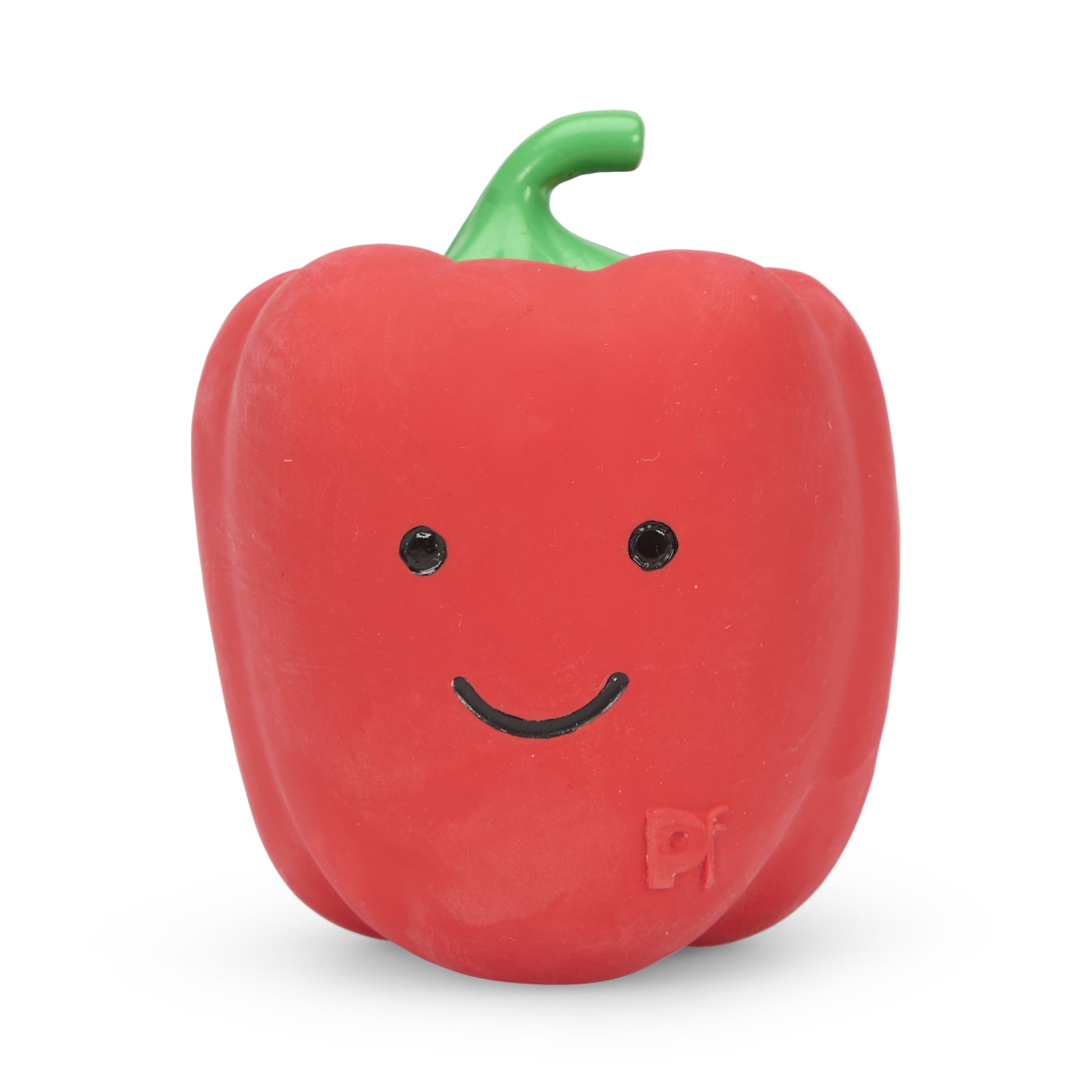 Petface Foodie Faces Red Pepper Latex Dog Toy with Squeaker | Small Size | Natural Rubber