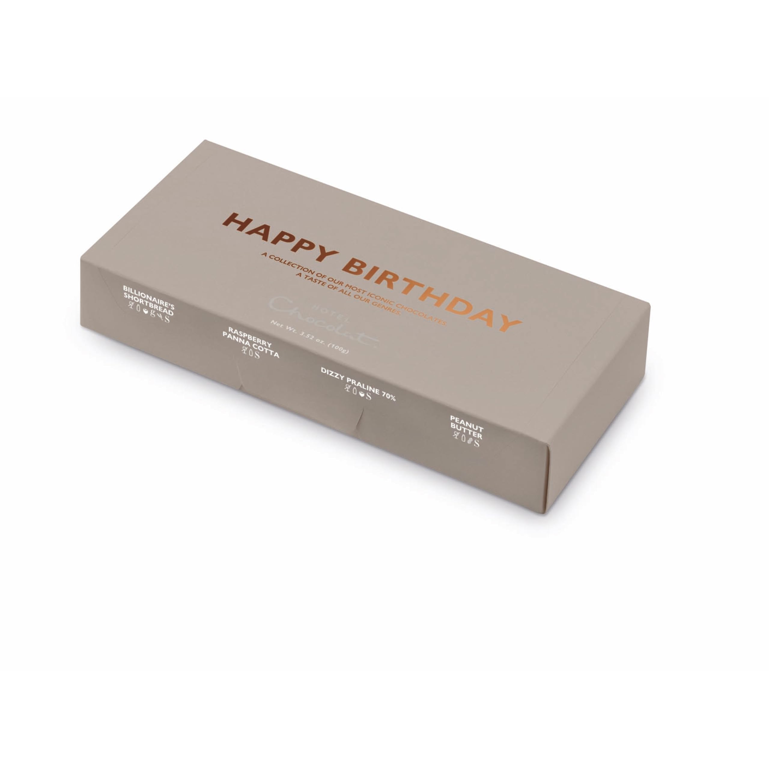 Hotel Chocolat Happy Birthday Pocket Selection - 8 Bestselling Alcohol-Free Chocolates