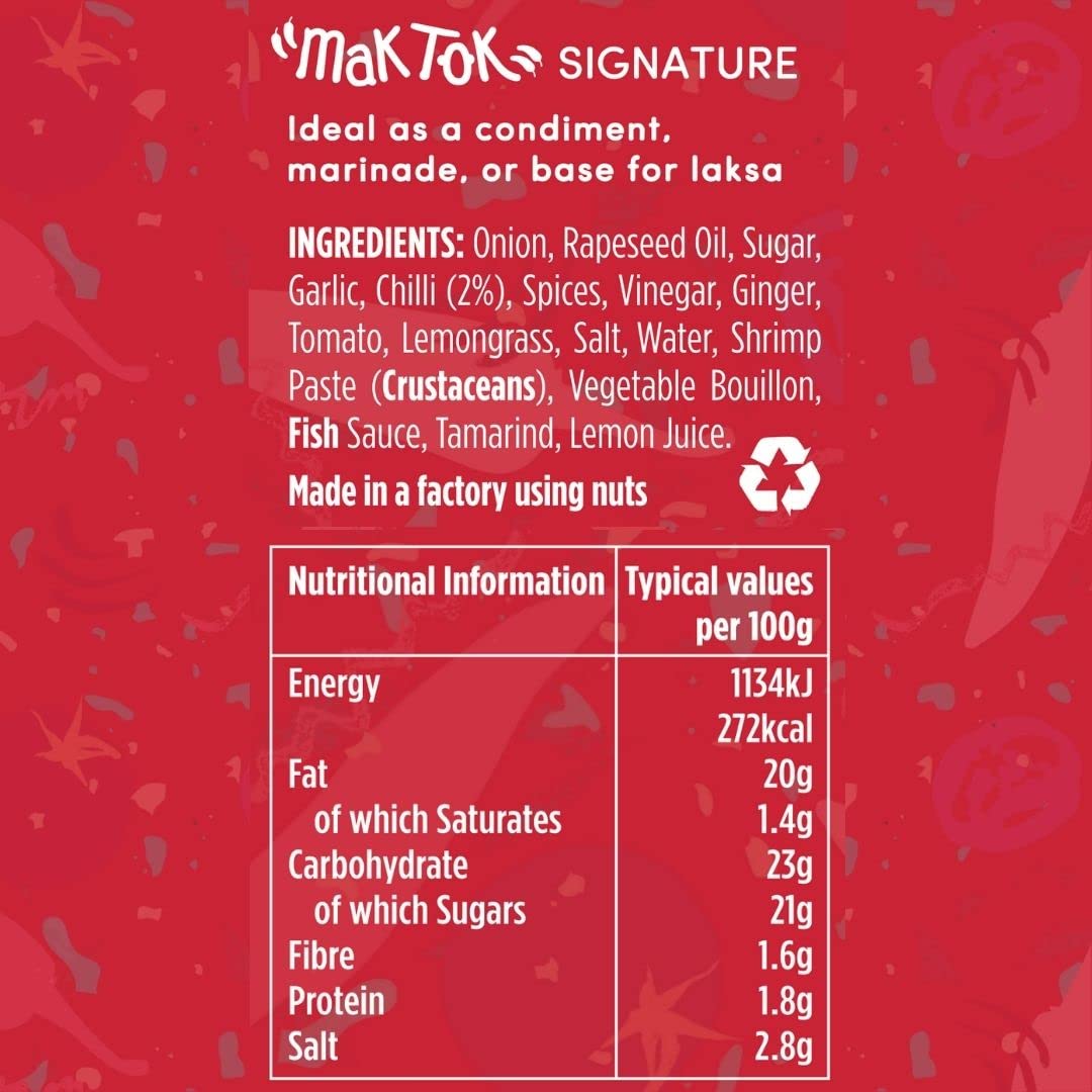Mak Tok - Authentic Malaysian Signature Sambal Chilli Paste
