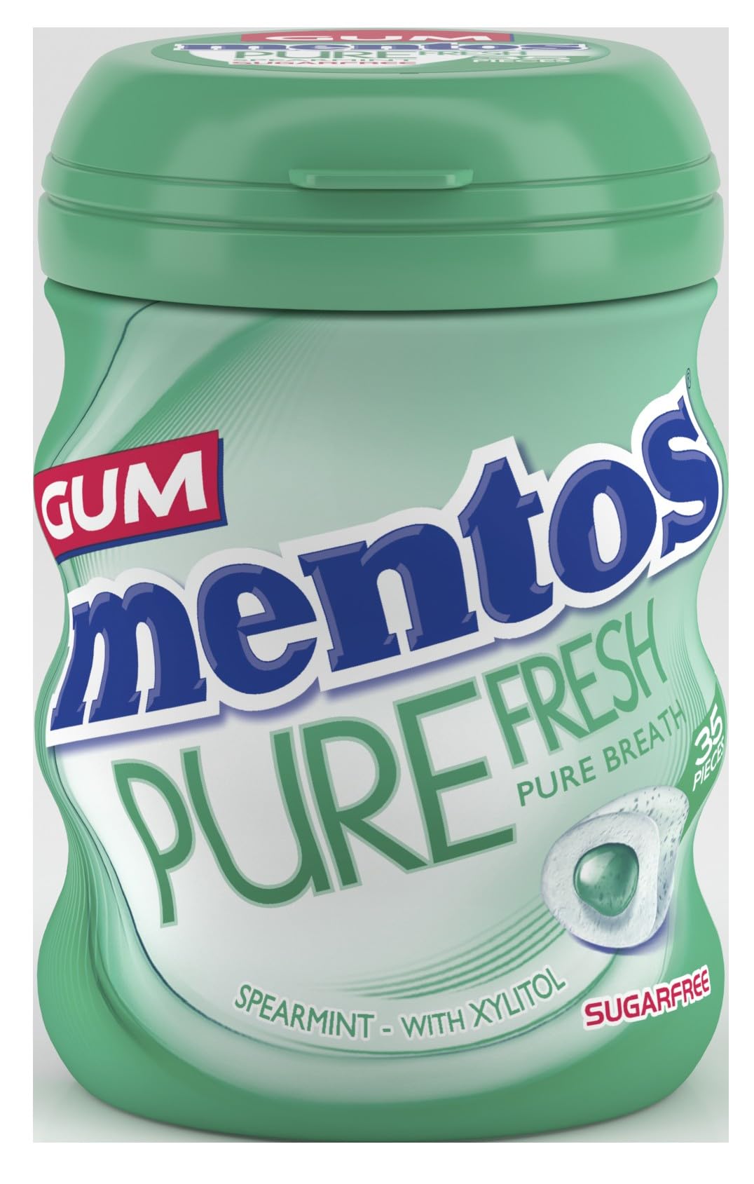 Mentos Pure Fresh Spearmint Chewing Gum 35 Pieces – Sugar-Free, Pocket-Sized, Gluten-Free