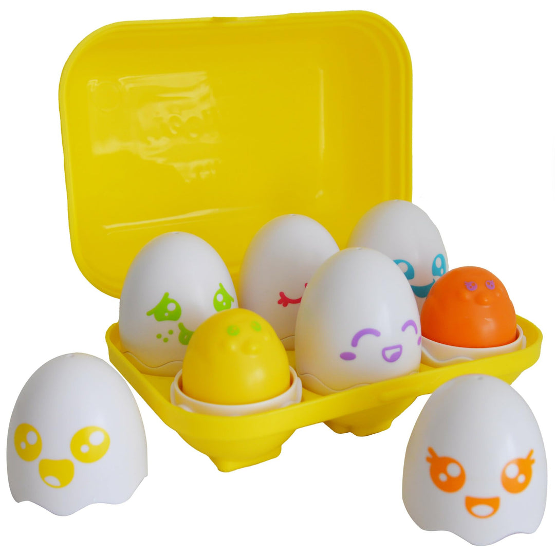 Toomies Hide and Squeak Eggs - Large Sensory Toy with Squeak & Rattle Chicks, Shape & Colour Sorter for Toddlers 6-36 Months