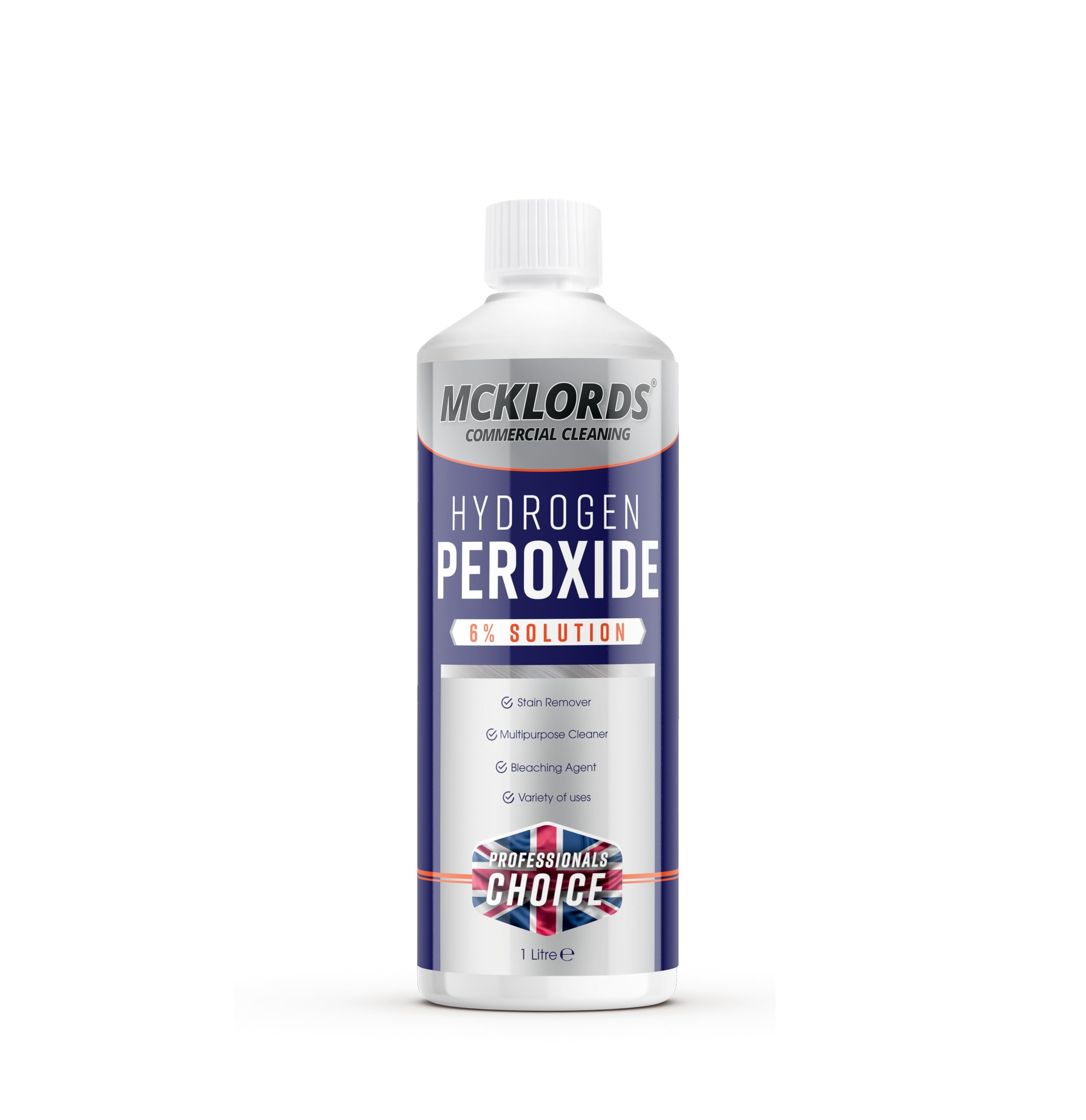 McKlords Commercial Hydrogen Peroxide 6% - All-Purpose Cleaner | 1L Liquid