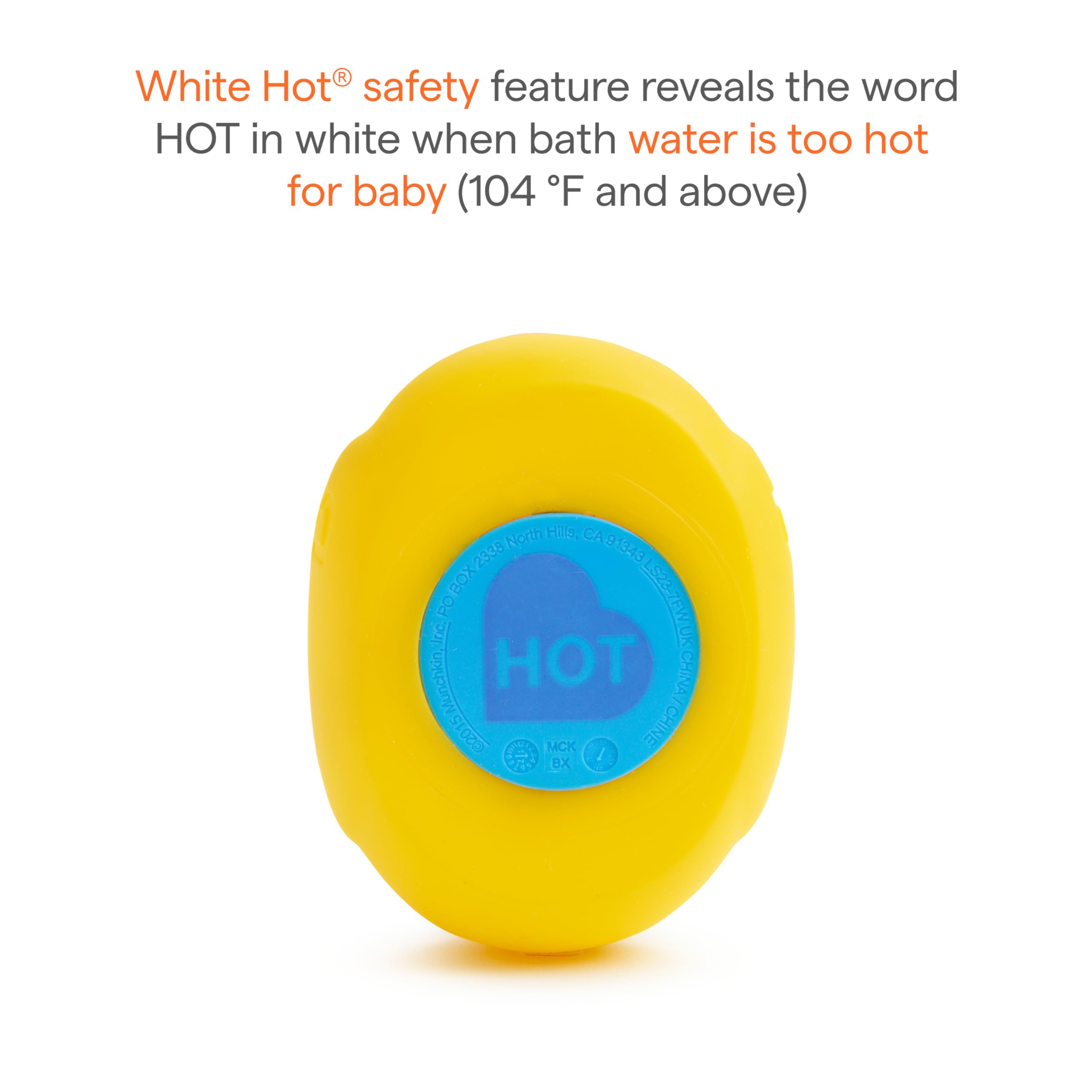 Munchkin White Hot Safety Bath Duck - Bath Toy with Temperature Indicator 8