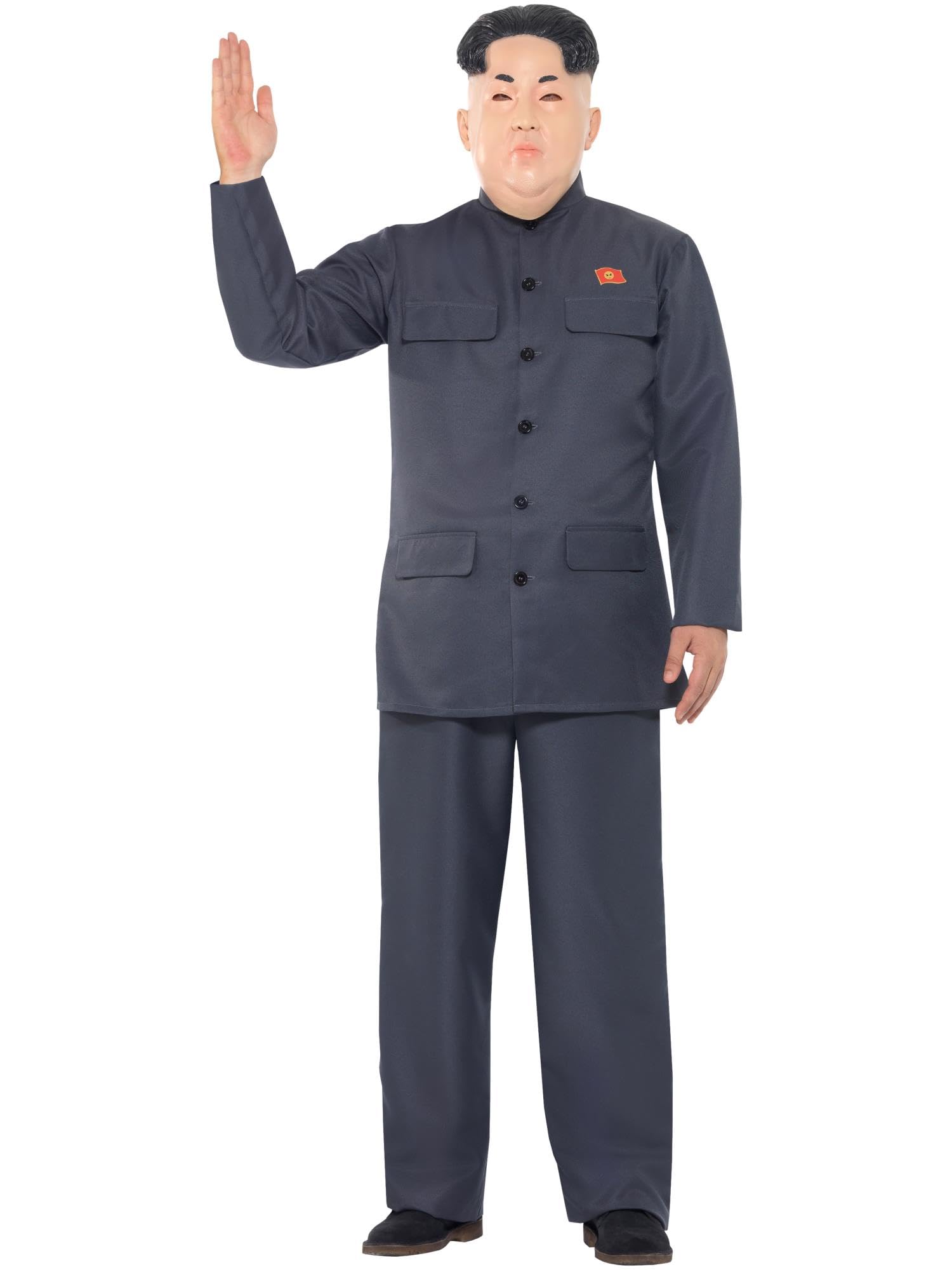 Smiffys Dictator Costume - Adult Mens Fancy Dress with Grey Jacket & Trousers 14