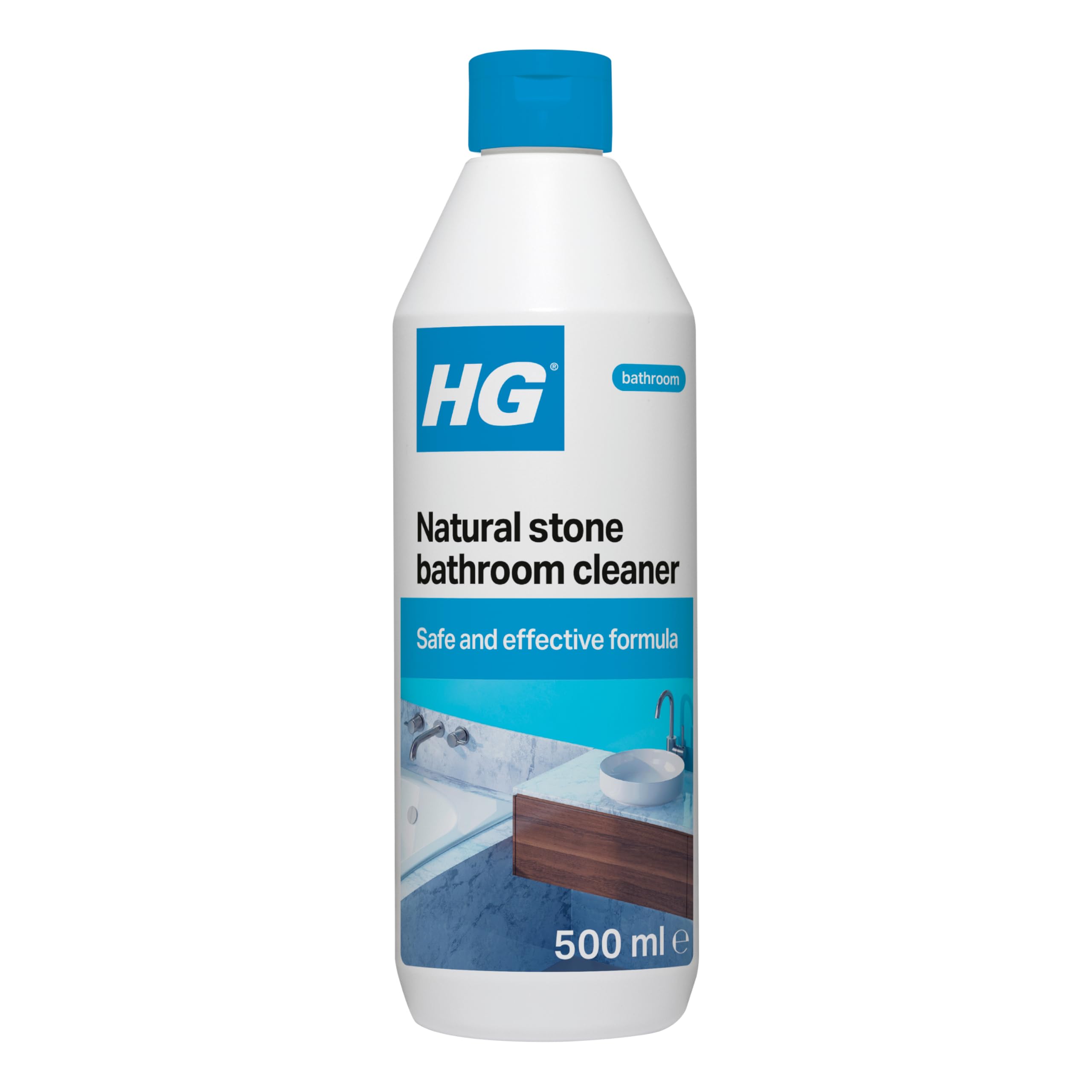 HG Natural Stone Bathroom Cleaner - Concentrated Limescale Remover for Tiles & Grout | 500ml Liquid