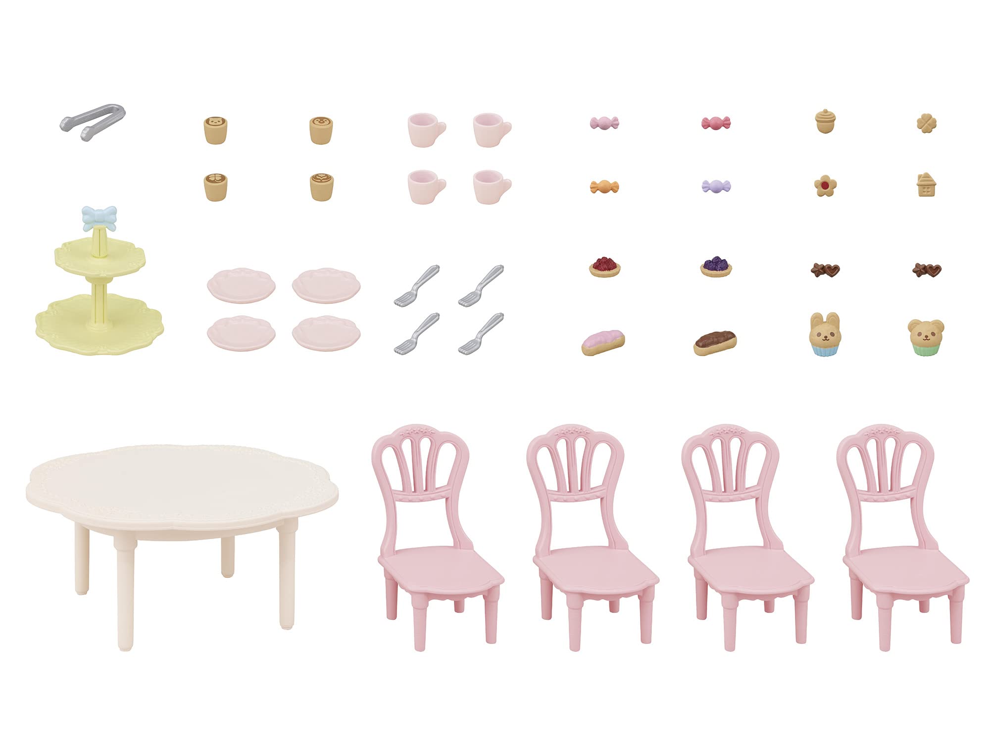 Sylvanian Families Sweets Party Set 5742 - 30-Piece Dollhouse Playset for Ages 3+ 6
