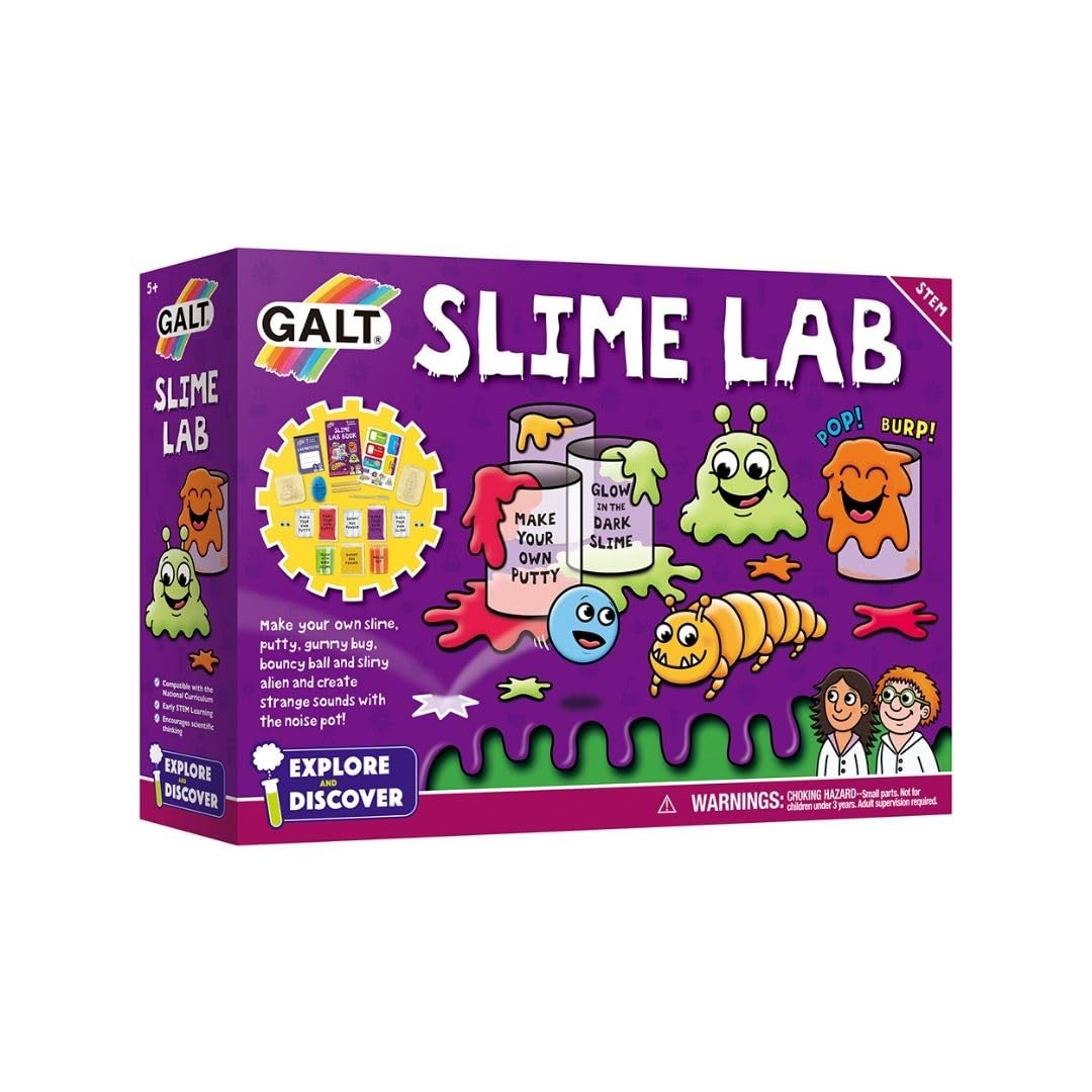 Galt Slime Lab Science Kit - STEM Learning Slime & Putty Experiments for Kids 5+ 7