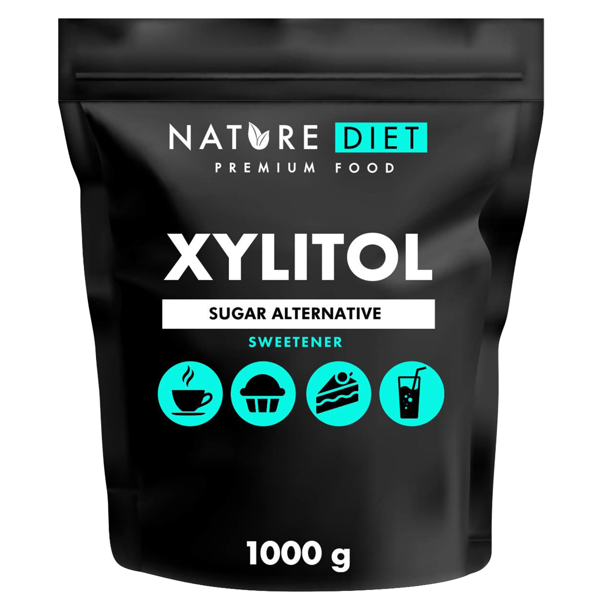 Nature Diet Xylitol Sugar Substitute - 1 kg Natural Vegetable Sweetener | Low Calorie