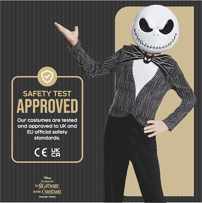 Disney Jack Skellington Costume - Kids Size 7