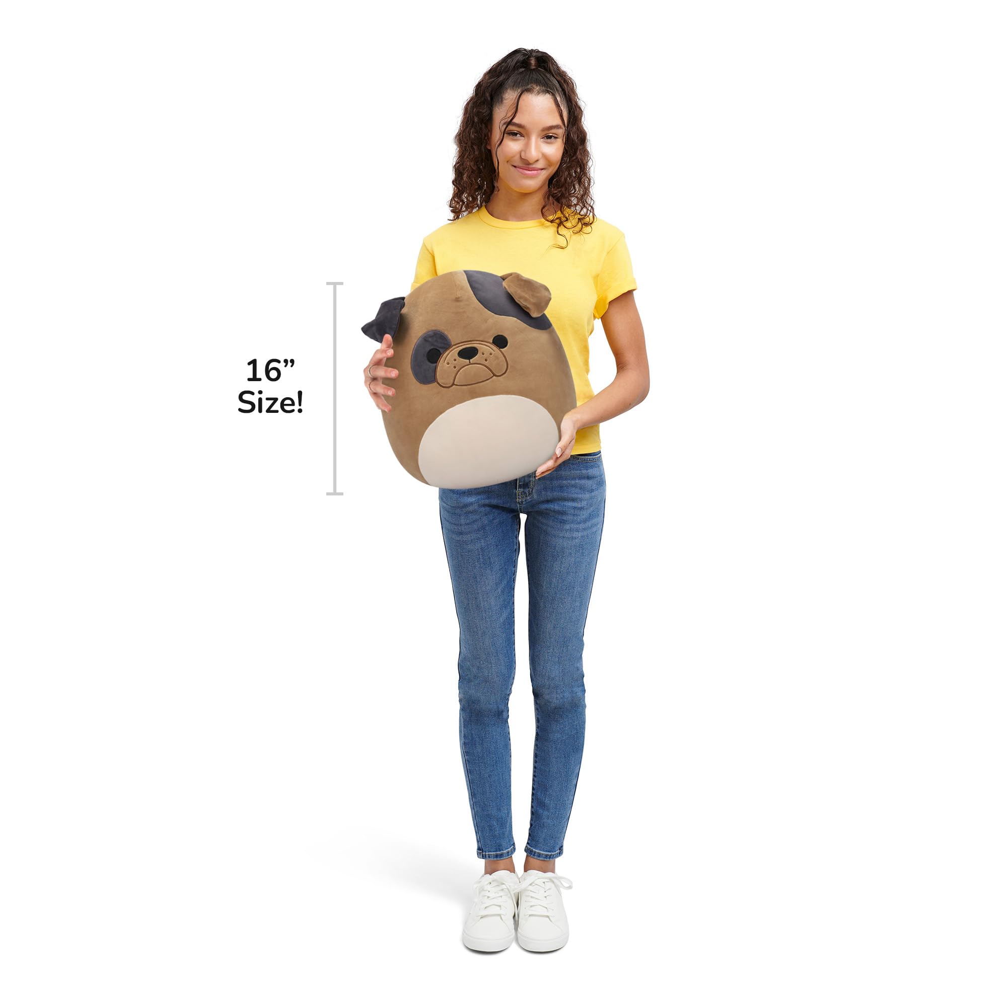 Squishmallows 16-Inch Loafer the Brown Bulldog Plush - Collectible Stuffed Animal 12