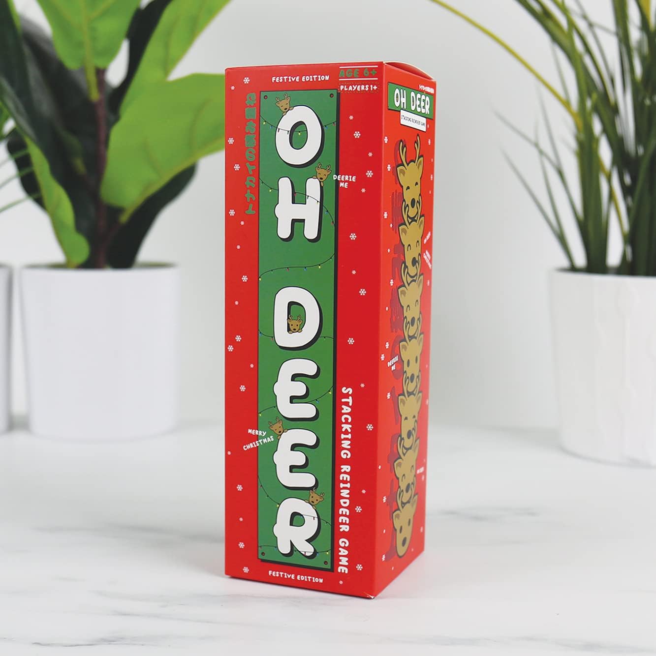 Gift Republic Oh Deer 15-Piece Christmas Stacking Balance Game, Multicoloured